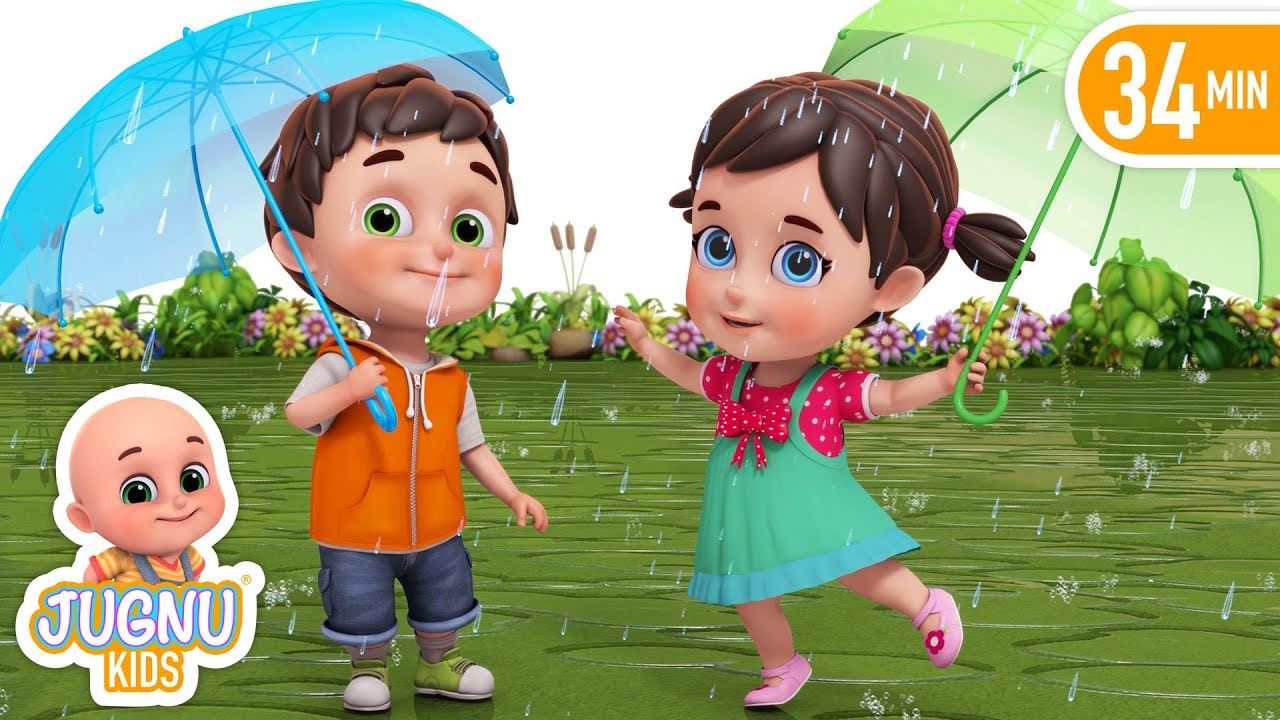 barish aayi cham cham cham - hindi poems - hindi rhymes for children by jugnu kids