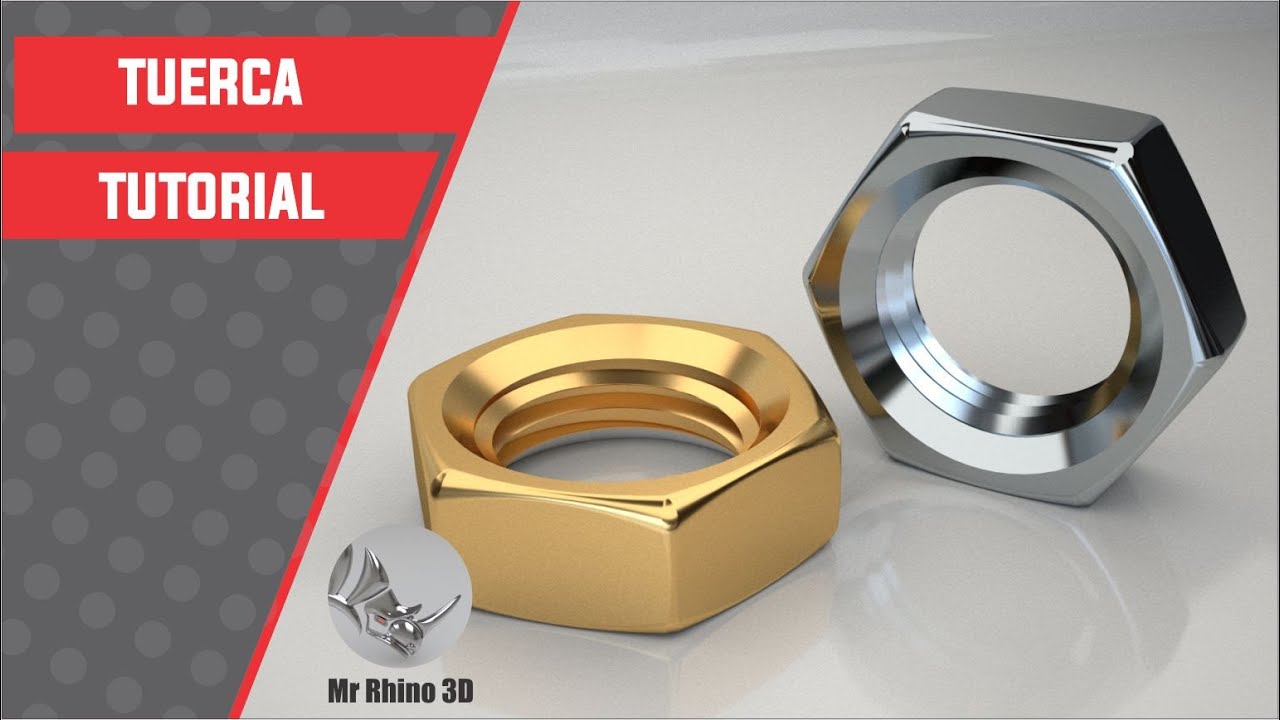 Tutorial Rhino 3D | Tutorial Rhino Full | Modelar una Tuerca