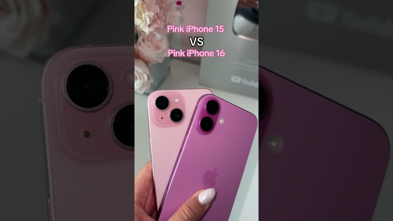 розовый iPhone 15 против розового iPhone 16 😱🎀