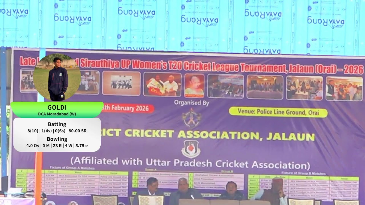 4th LATE SMT MUNNI DEVI SIRAUTHIYA STATE WOMENS CRICKET TOURNAMENT JALAUN [ORAI] 2025-2026 .