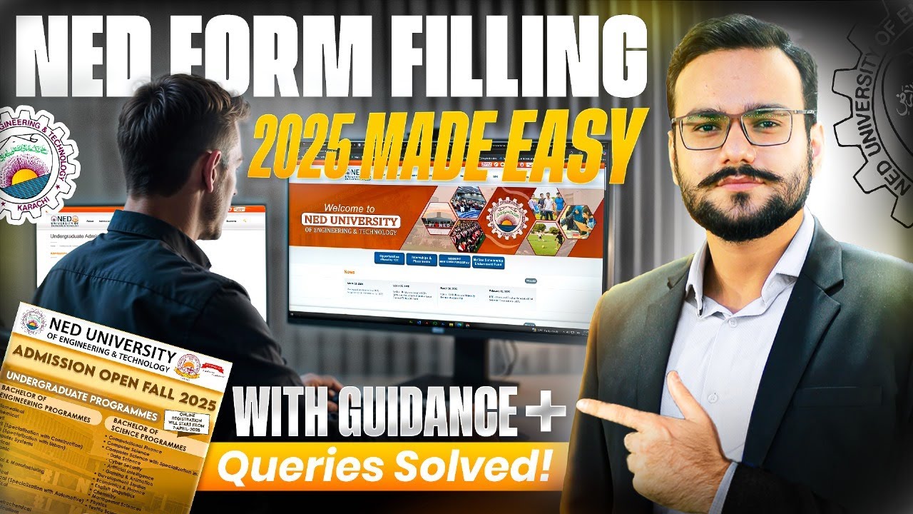 Ned Registration Form | How To Fill Ned 2025 Form | Ned Admission Form Guide | Complete Procedure
