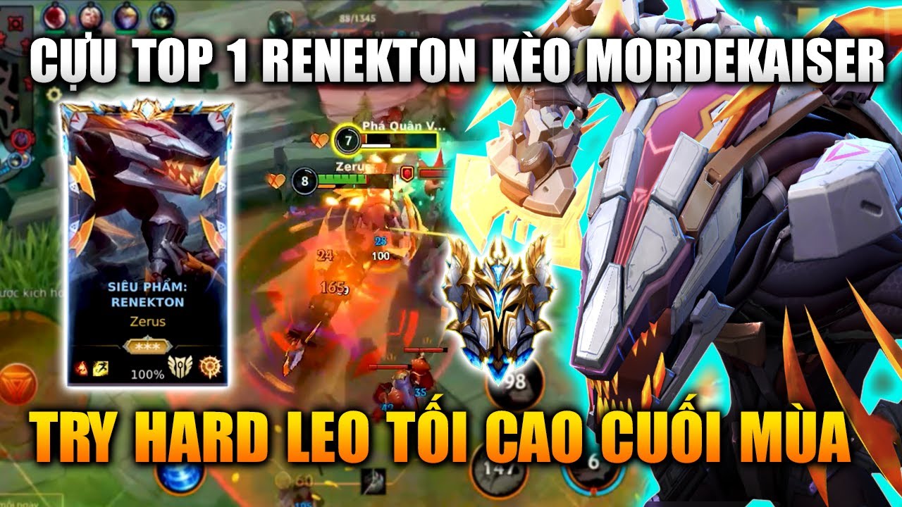 Wild Rift | Renekton Đối Đầu Mordekaiser Leo Tối Cao Cuối Mùa Tốc Chiến