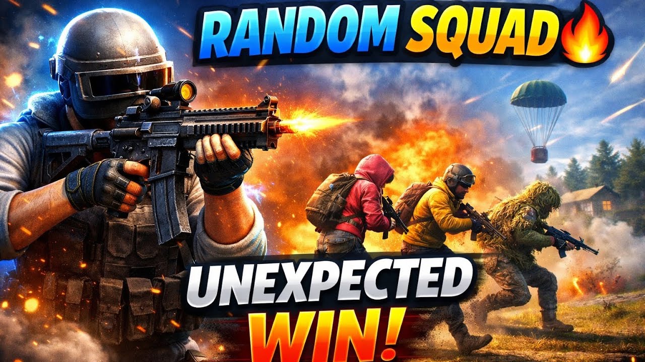 Random sqad unexpected win.Bgmi
