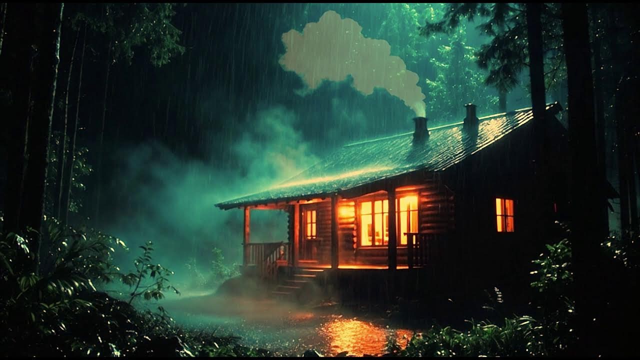 LIVE 24/7  🌧️  Jungle Rain at Night |  Insomnia Relief 😴 |  Dark Screen for Sleep  |  No Mid-Roll Ad