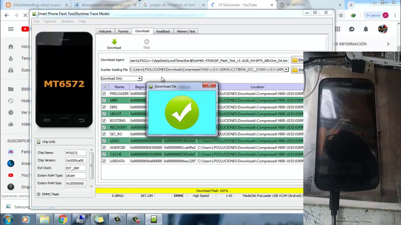 REVIVIR HUAWEI Y600-U151 SOFTWARE/ROM/FIRMWARE NUEVO METODO 2019