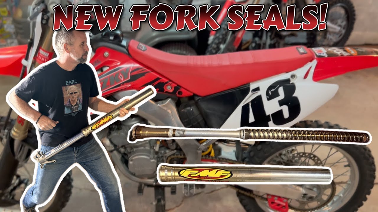 How to REPLACE FORK SEALS! 2002 CR250 Rebuild Part 4