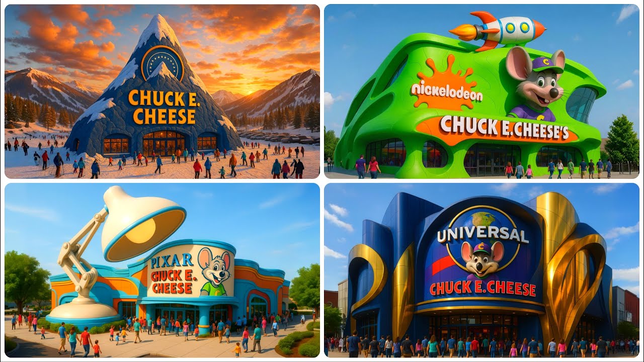 Movie Studios as Chuck E. Cheese by AI