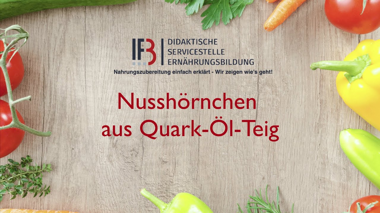 Nusshörnchen aus Quark Öl Teig
