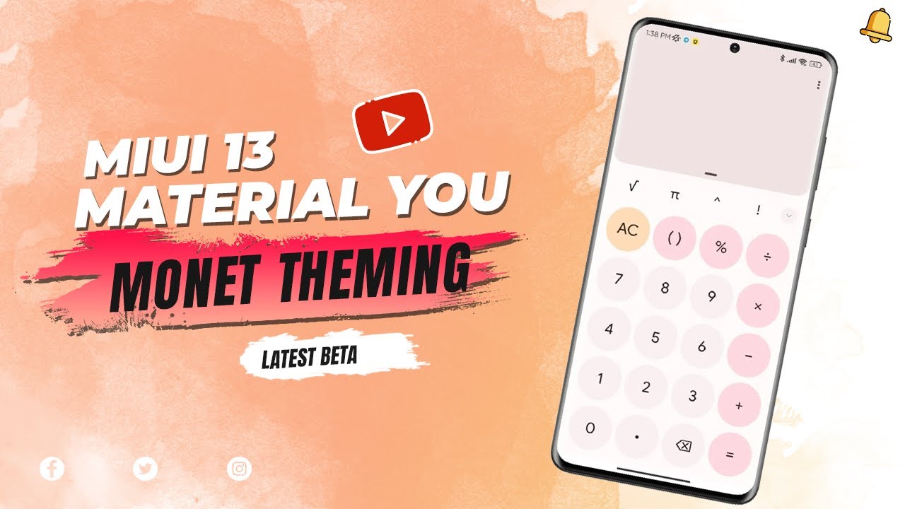 MIUI 13 Android 12 Monet Theme Engine Official | Material You Customization On MIUI Beta 22.1.17