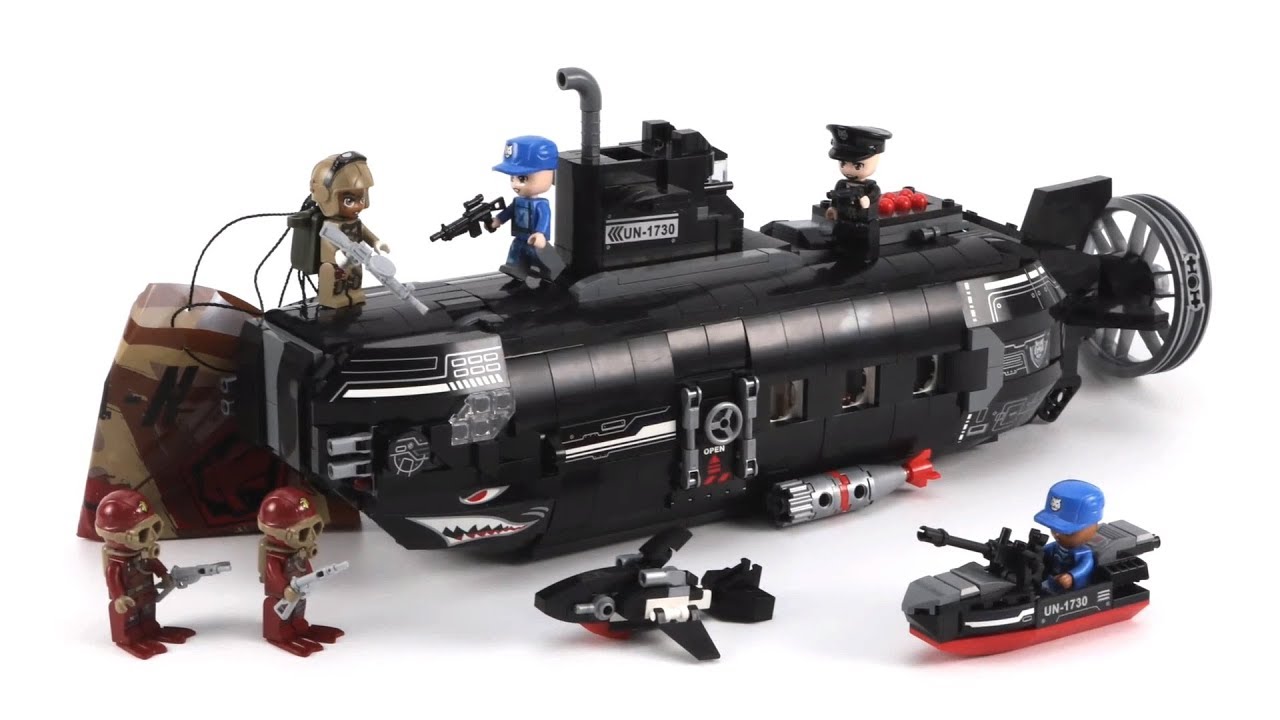 Lego China Enlighten 1730 Shark Submarine - MengBrick Build