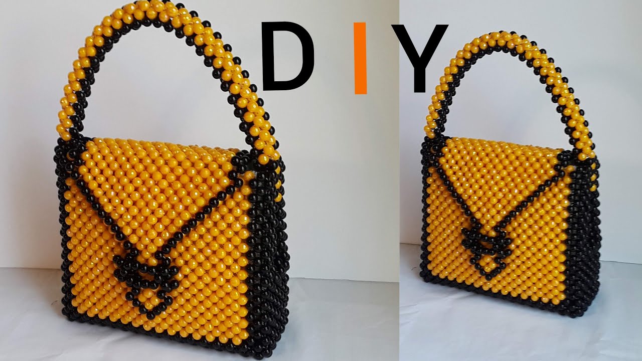 HOW TO MAKE A BEADED HANDBAG//BEAD BAG/BEADED BAG TUTORIAL/PEARL BEADED BAG/ HANDMADE BEAD BAG/PURSE
