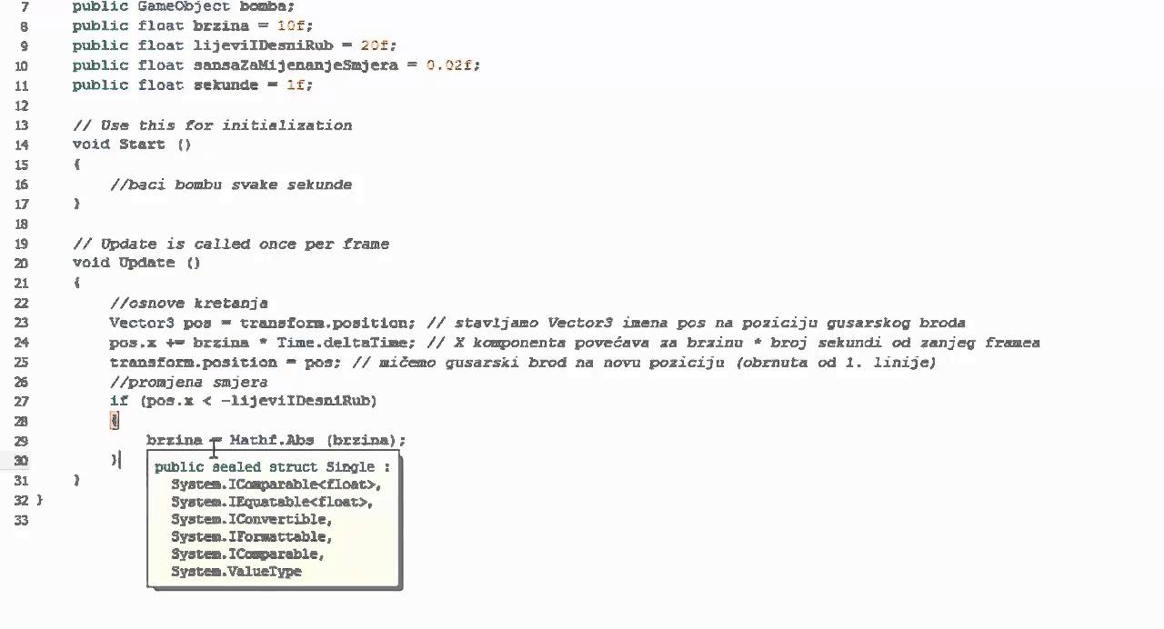 Razvoj igre s Unity -em - Tutorijal 79 - Promjena smjera