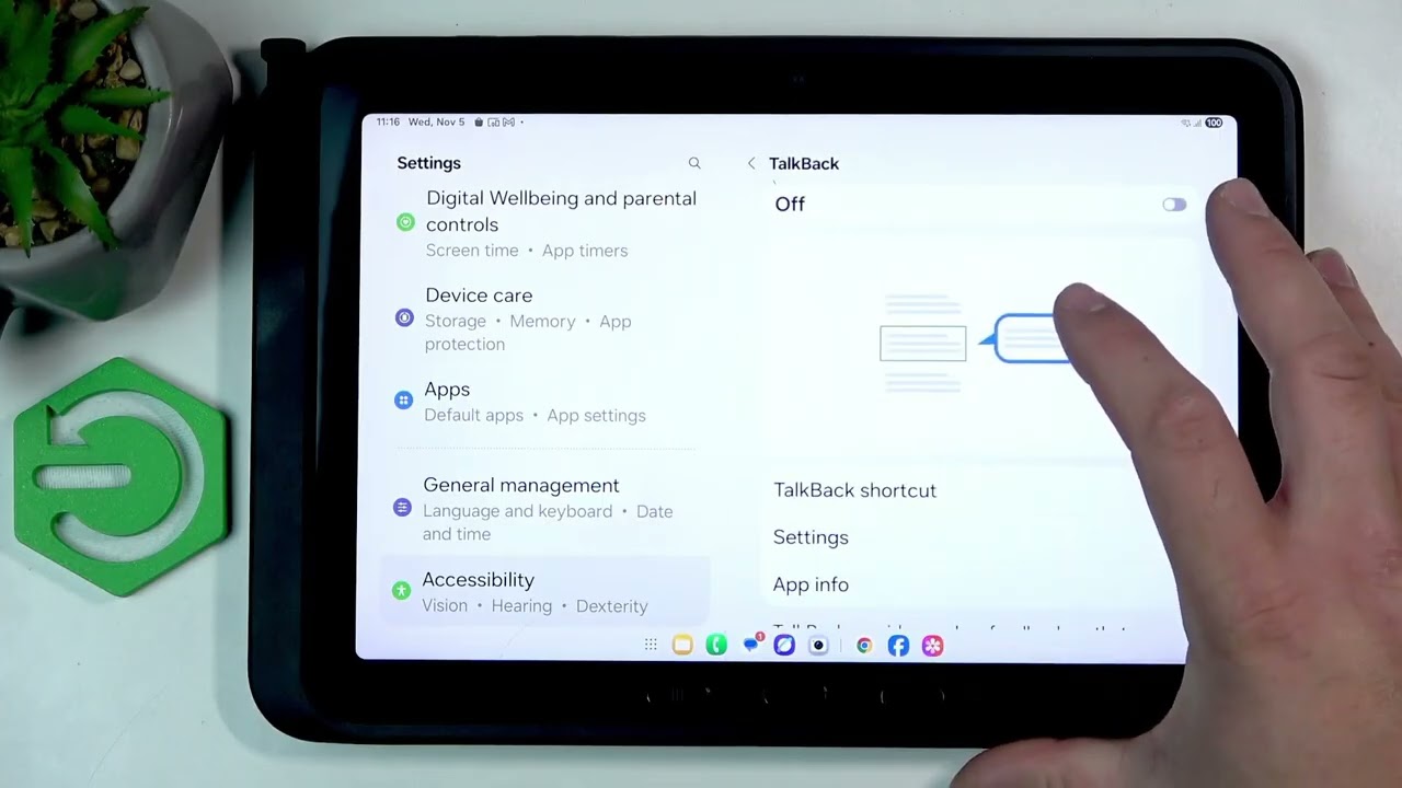 SAMSUNG Galaxy Tab Active 5 Pro – Come attivare e gestire TalkBack