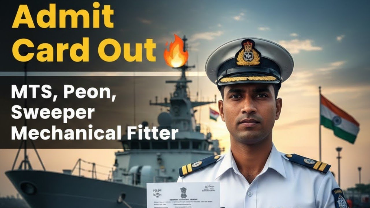😱Indian Coast Guard Exam Date 2026 Released🔥MTS Peon, Sweeper & Mechanical Fitter | Admit Card|tamil