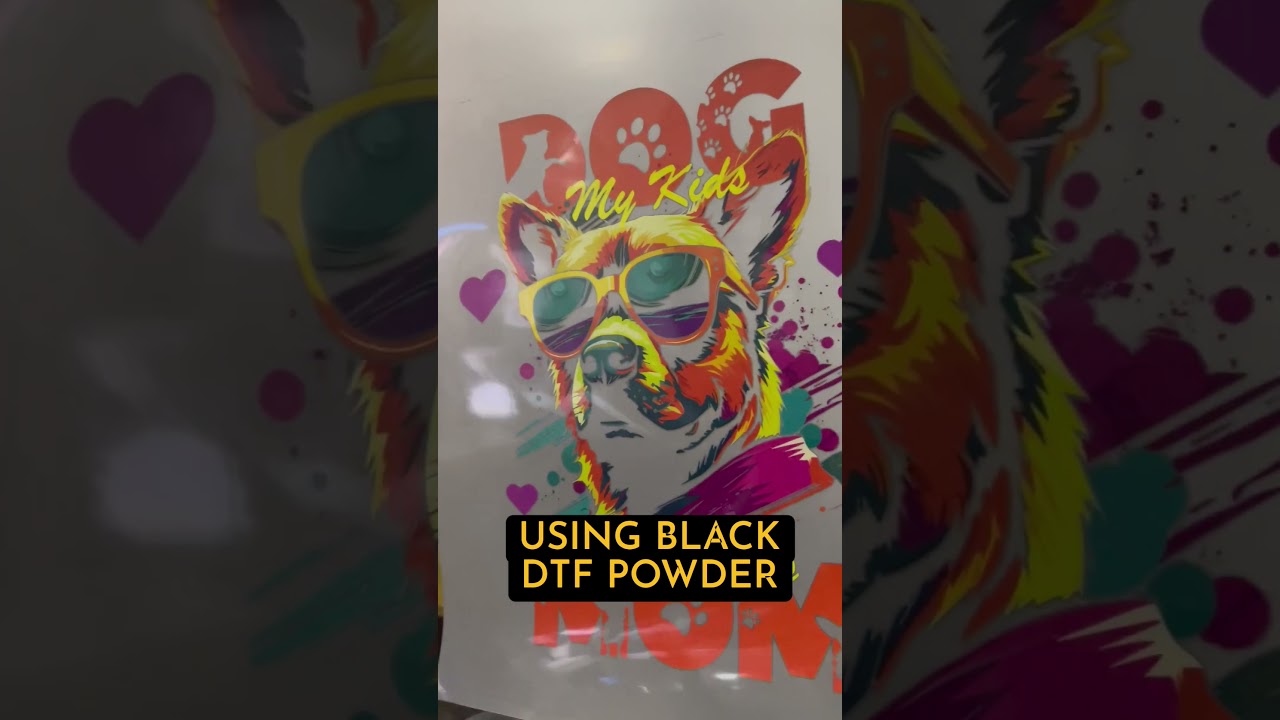 Using Black Powder for DTF (Black Shirt) #shorts #dtf #tshirtbusiness