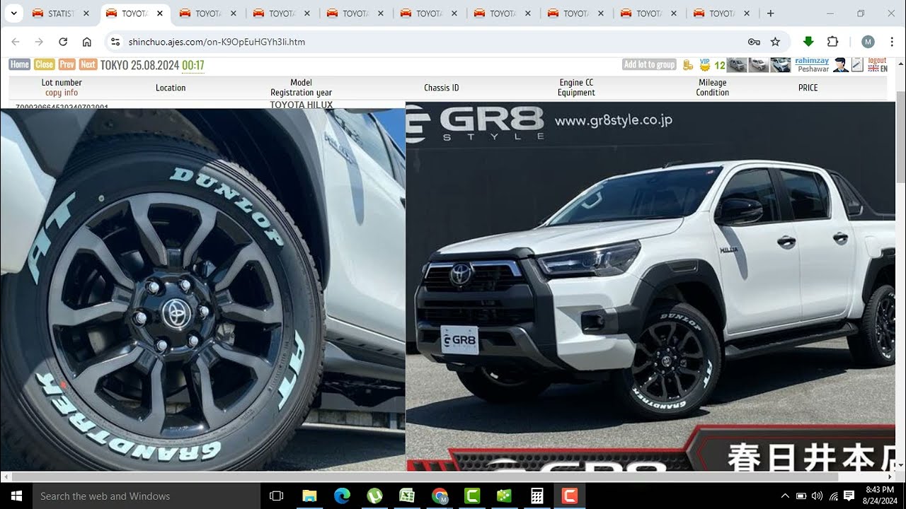 Toyota Hilux Z GR 2.4D Japanese Price in Pakistan Rocco Revo Vigo JapanAuction Costing l HowtoImport