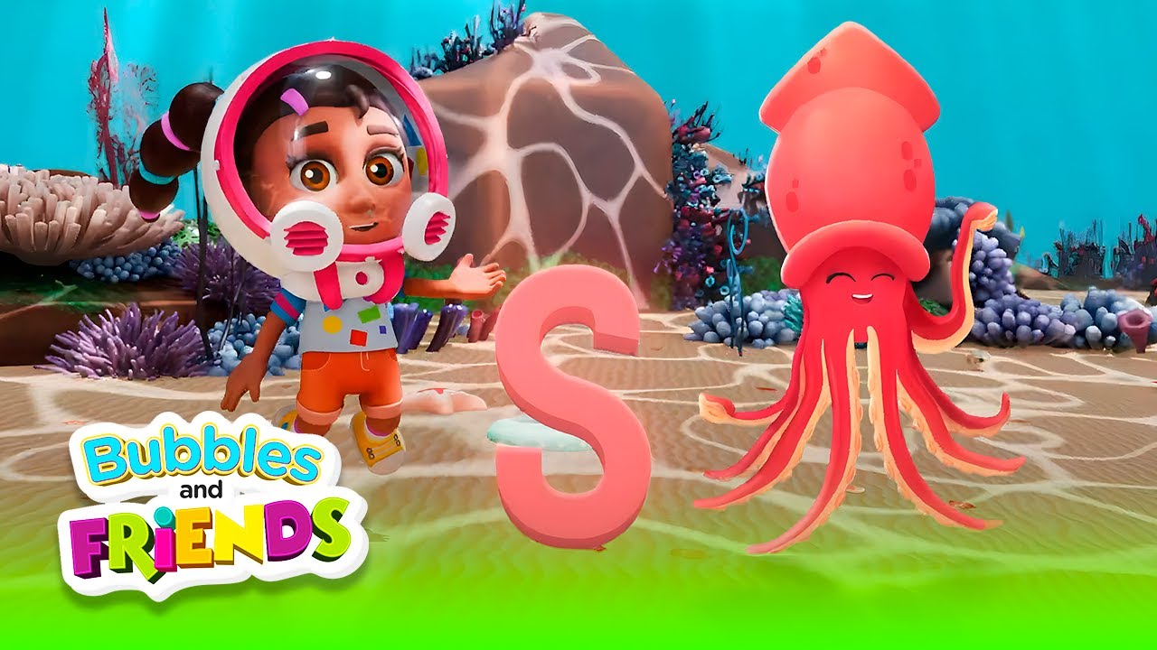 Palabras con la letra S en inglés para niños! Aprende la letra 