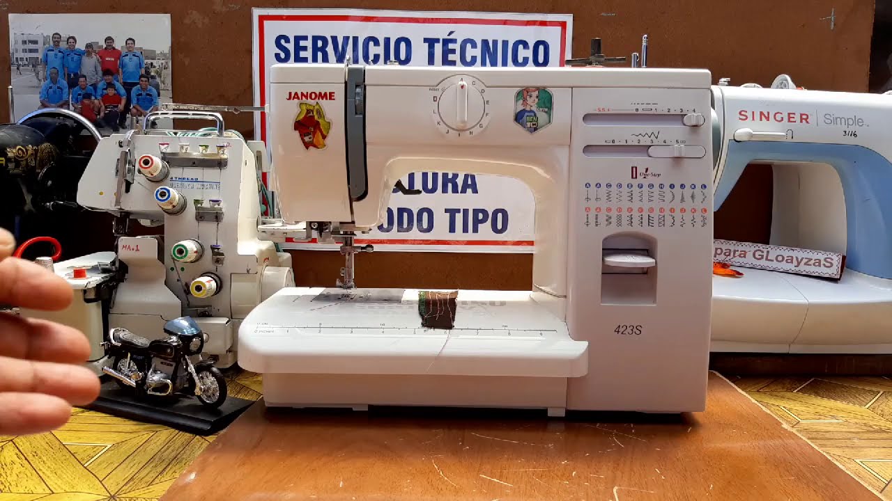 423S MiTensor No Ajusta puntada recta y Zigzag JANOME Máq.dCoser Vertical Frontal