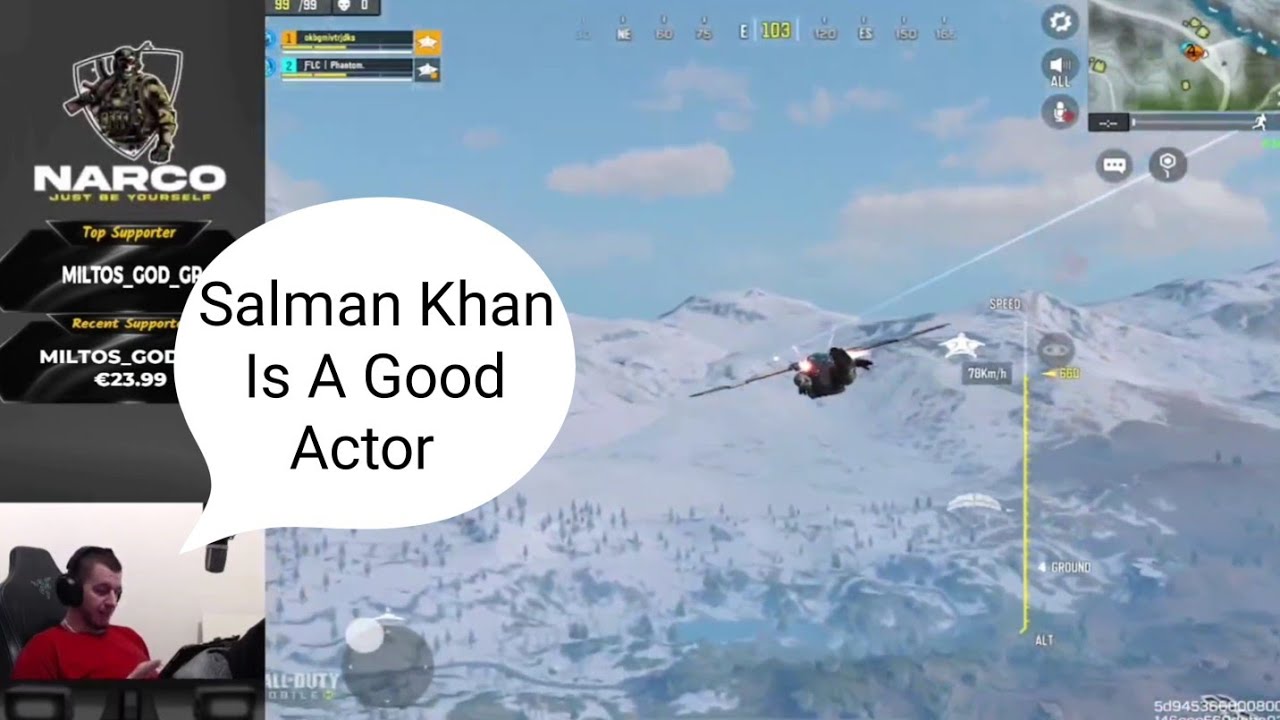 CoD Narco Reaction On Indian Actor Salman Khan 😅 | Call Of Duty Mobile | Season 6