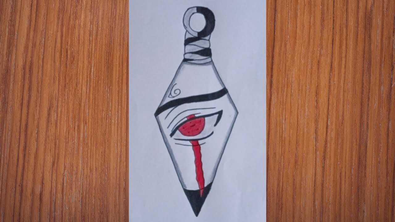 How to Draw a Kunai with Sharingan Eye | Easy Step-by-Step Drawing Tutorial by #mehaksketches