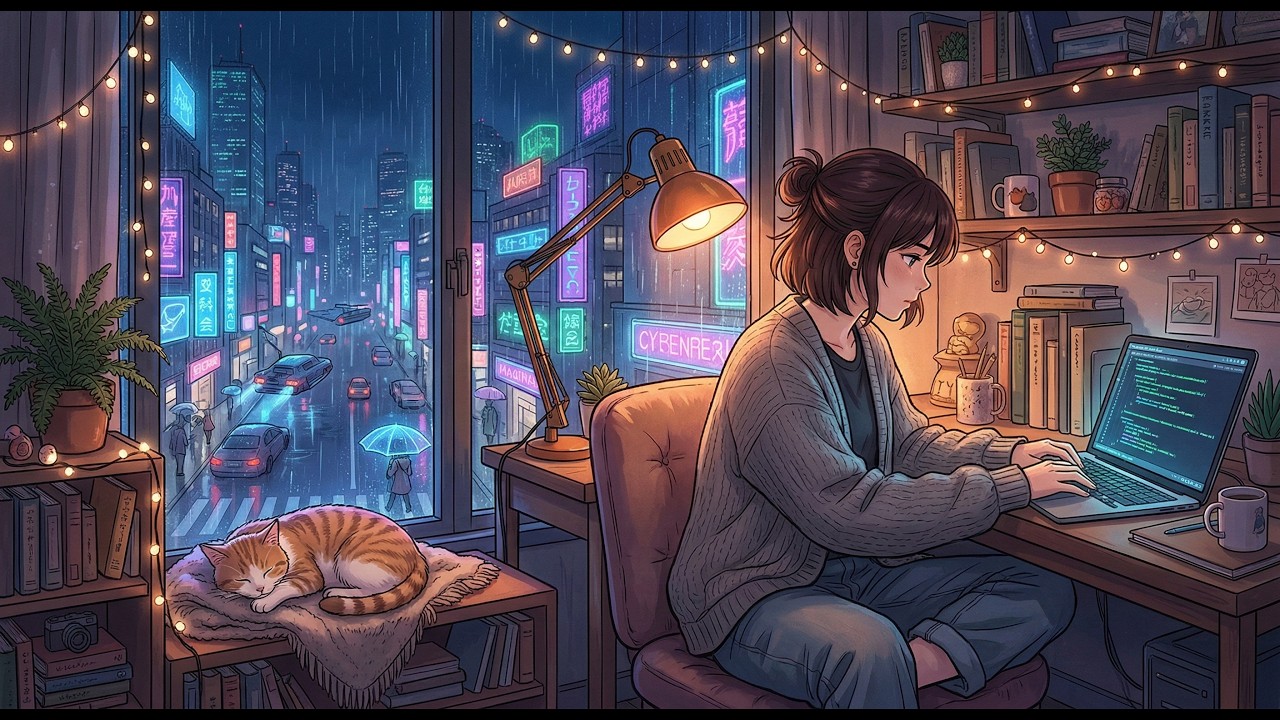🌙 Late Night Coding | Deep Focus Lo-fi Music for Programming, Work & Productivity (2 Hours)