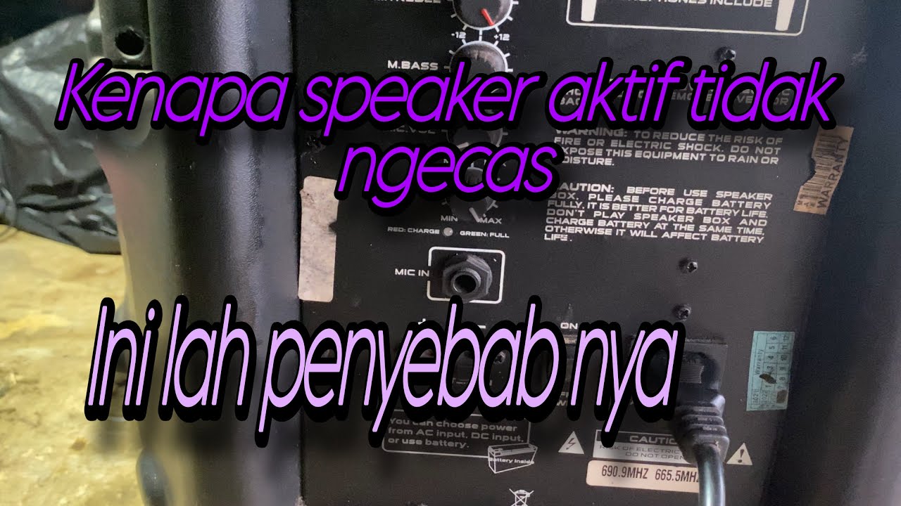 speaker aktif tidak bisa ngecas 