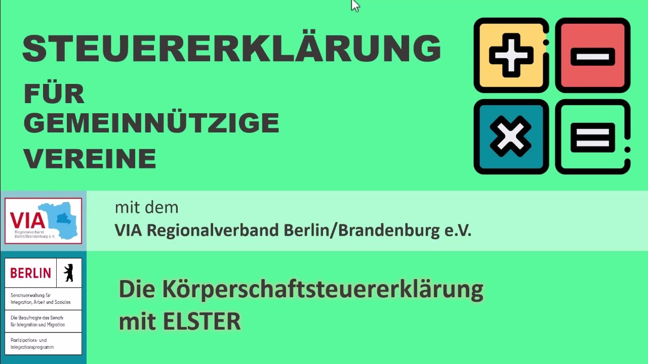K&ouml;rperschaftsteuererkl&auml;rung f&uuml;r gemeinn&uuml;tzige Vereine