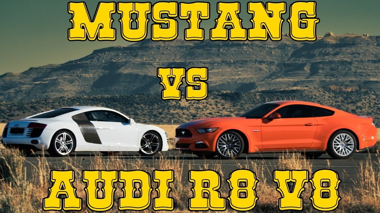 2016 Tuned Ford Mustang vs 2007 Audi R8 V8, drag race