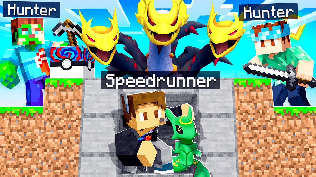 SPEEDRUNNER vs. HUNTERS Fusion Manhunt In Pixelmon