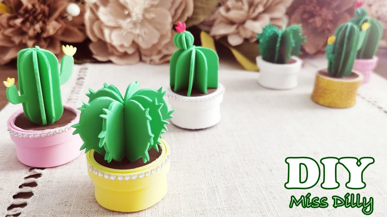 Easy Craft🌵DIY Cactus🌵 Plant Craft Ideas with Foam Sheet ~Easy Craft~ Eva Foam Ideas#3