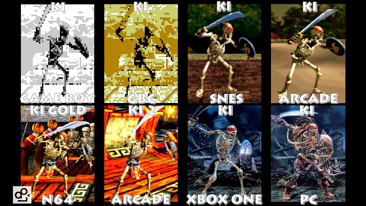SPINAL Graphic Evolution 1994-2016 Killer Instinct | GB GBC SNES N64 ARCADE XBOX ONE PC |