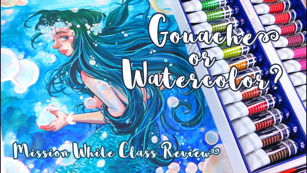 GOUACHE OR WATERCOLOR? - Mijello Mission White Class - MissKerrieJ -