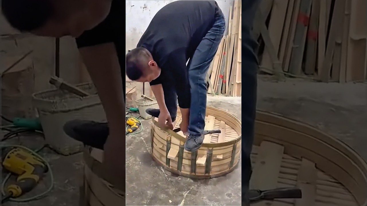 Bamboo basket making process