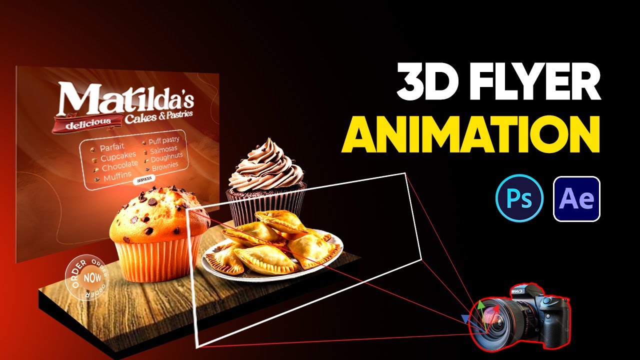Step by Step Flyer 3D Animation | After Effects