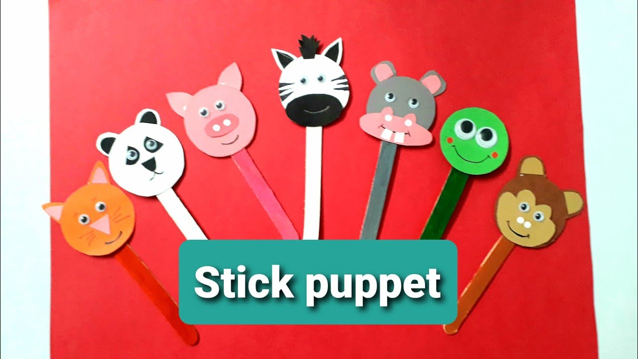 Animal stick puppet | ice cream stick puppet | craft making idea 