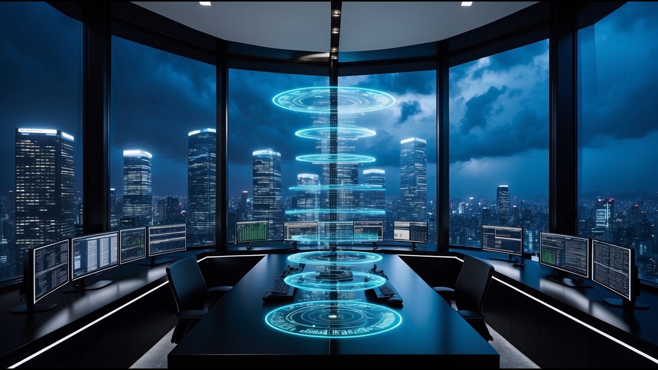 Deep Focus Coding ⚡ Shinjuku Data Core | Thunderstorm & Cyber Tech #29