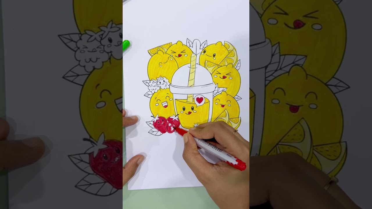 Coloring Lemons & Berries 🍋🍓 | Cute Coloring for Kids