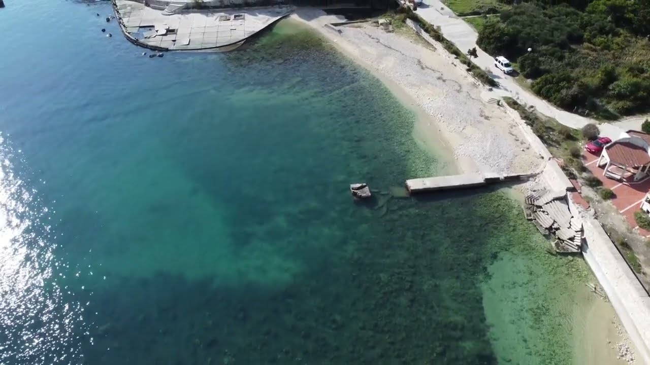 Kupari beach (4K drone)