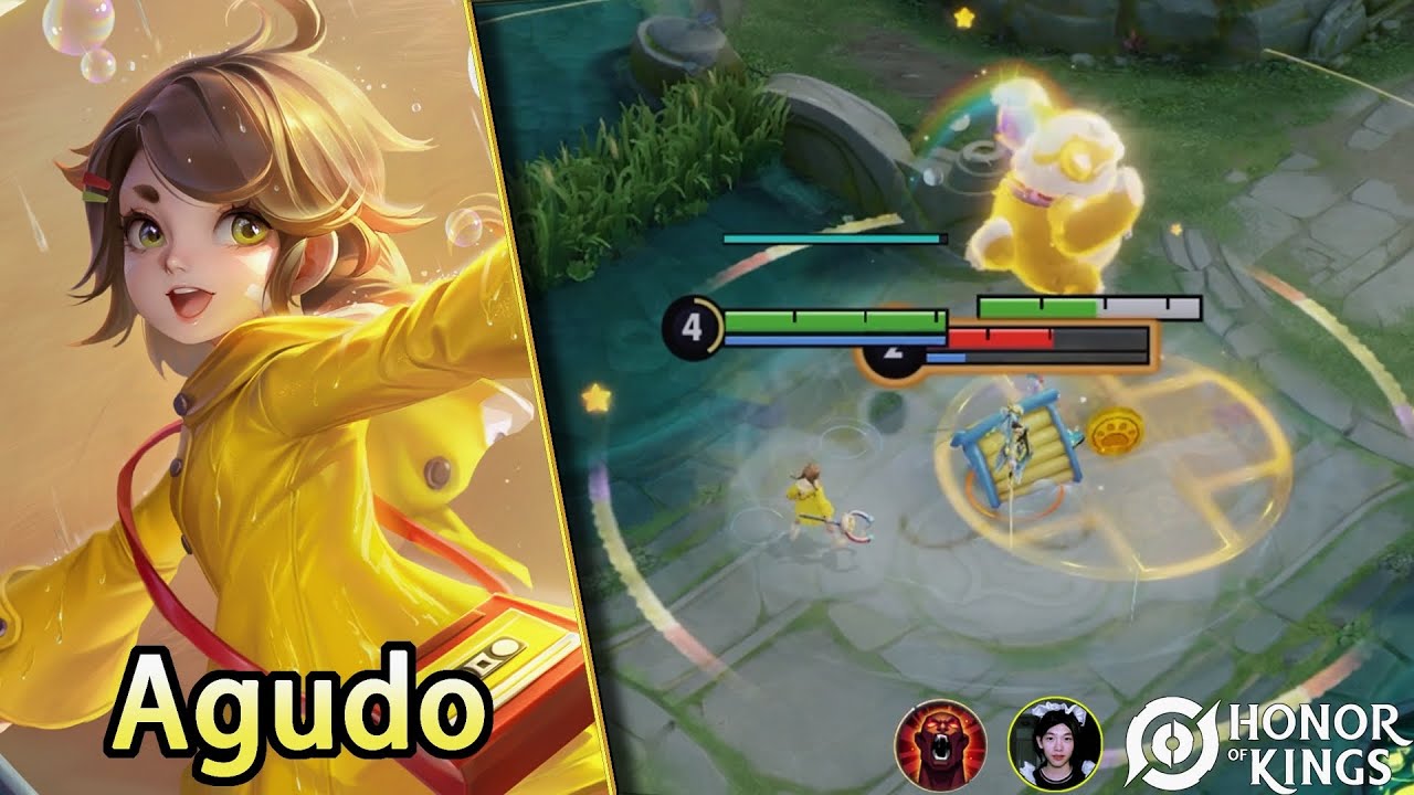 Honor of Kings （Agudo）Agudo's Farm Lane gameplay｜Como Agu joga em Rota inferior?