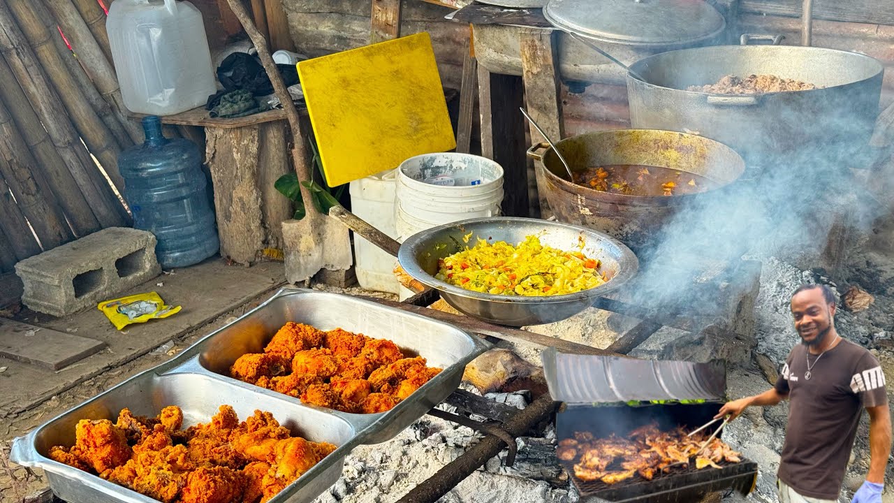 Jamaican Outdoor Cooking, Fish, Chicken, pork, Rice&Peas Goat, On More (Throwback 4 Videos in One) 