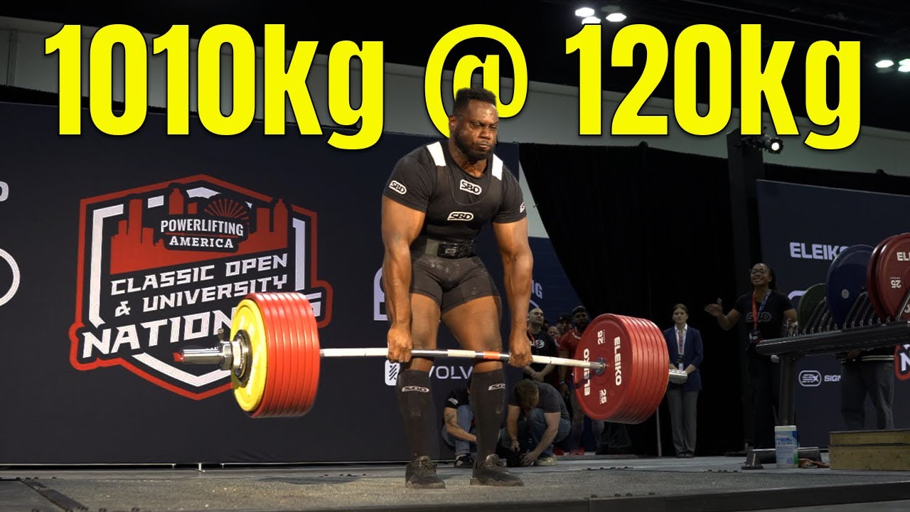 1010kg @ 119.5kg BW | Rondel Hunte | Powerlifting America Nationals