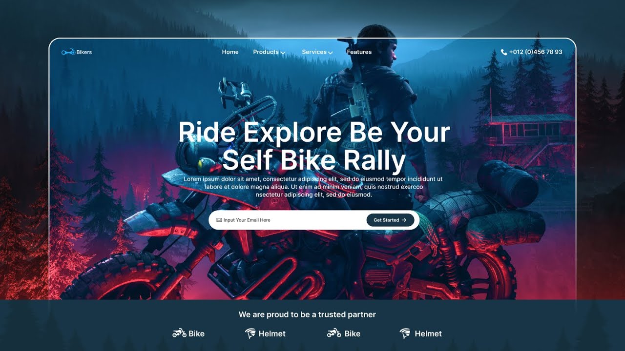 Bike Rider Landing Page UI Design Tutorial in Figma