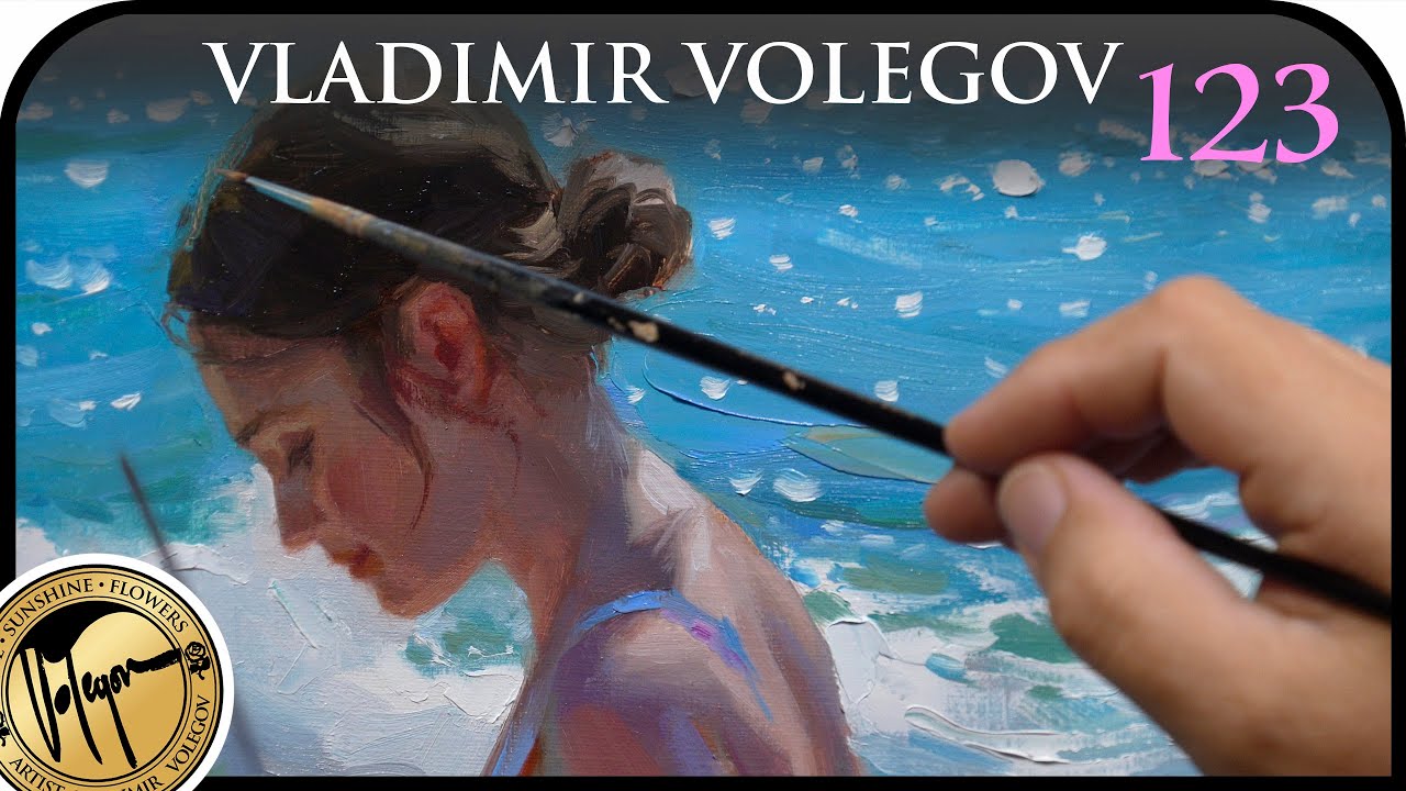 Oil painting Sliding on Ses Illetes Volegov