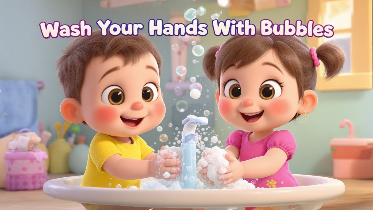Wash Your Hands With Bubbles 🫧 Fun Hygiene Song for Kids | Hand Washing Song | Bibi Boo Kids