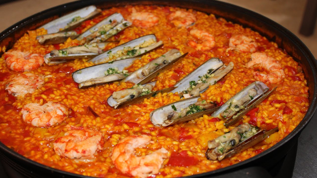 🥘ARROZ meloso con NAVAJAS Y GAMBAS