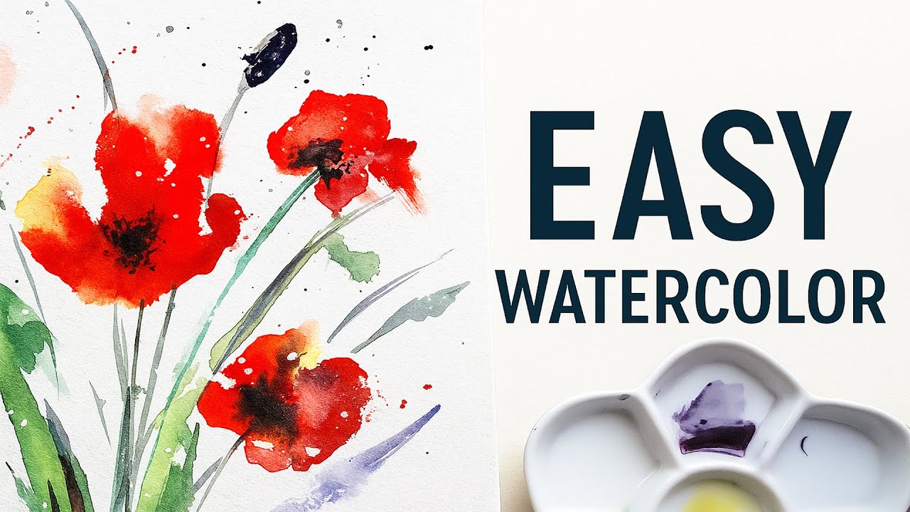 Easy Watercolor Flowers Anyone Can Try!