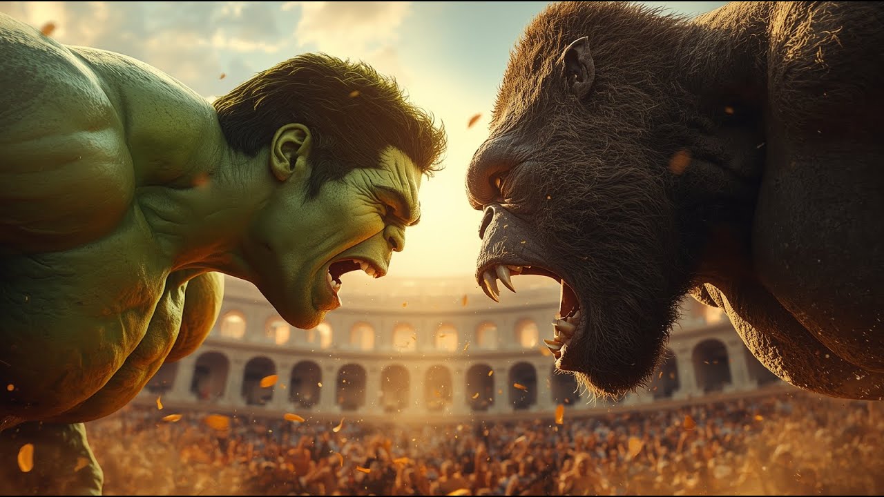 HULK vs KONG | Epic Roman Arena Battle &ndash; Who Will Survive? 🏛️💥 Ultimate Wild Animal Fights Showdown