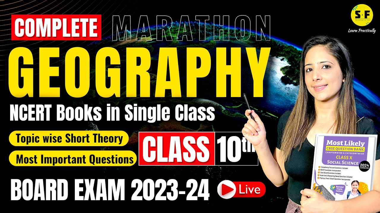 Complete Geography Revision Class 10th Social Science Theory with Important Questions By Reema Maam
