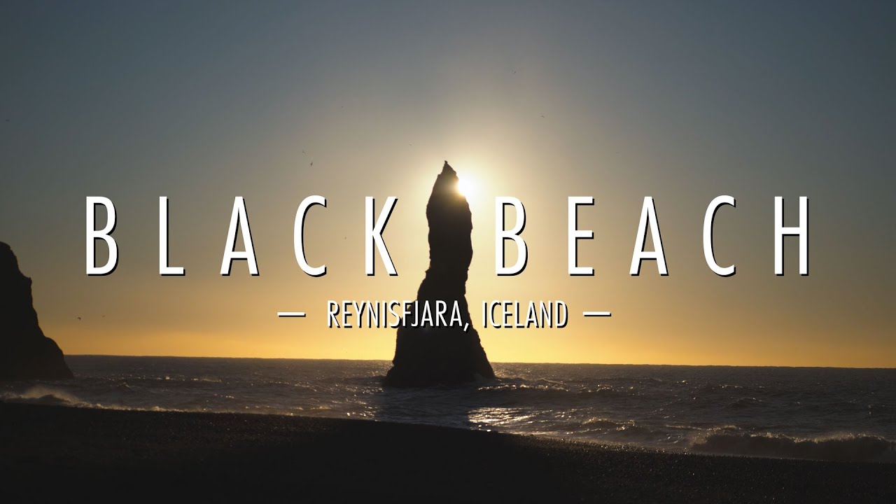 Playa de arena negra al amanecer / Black sand beach at sunrise  [1 HOUR] 4K