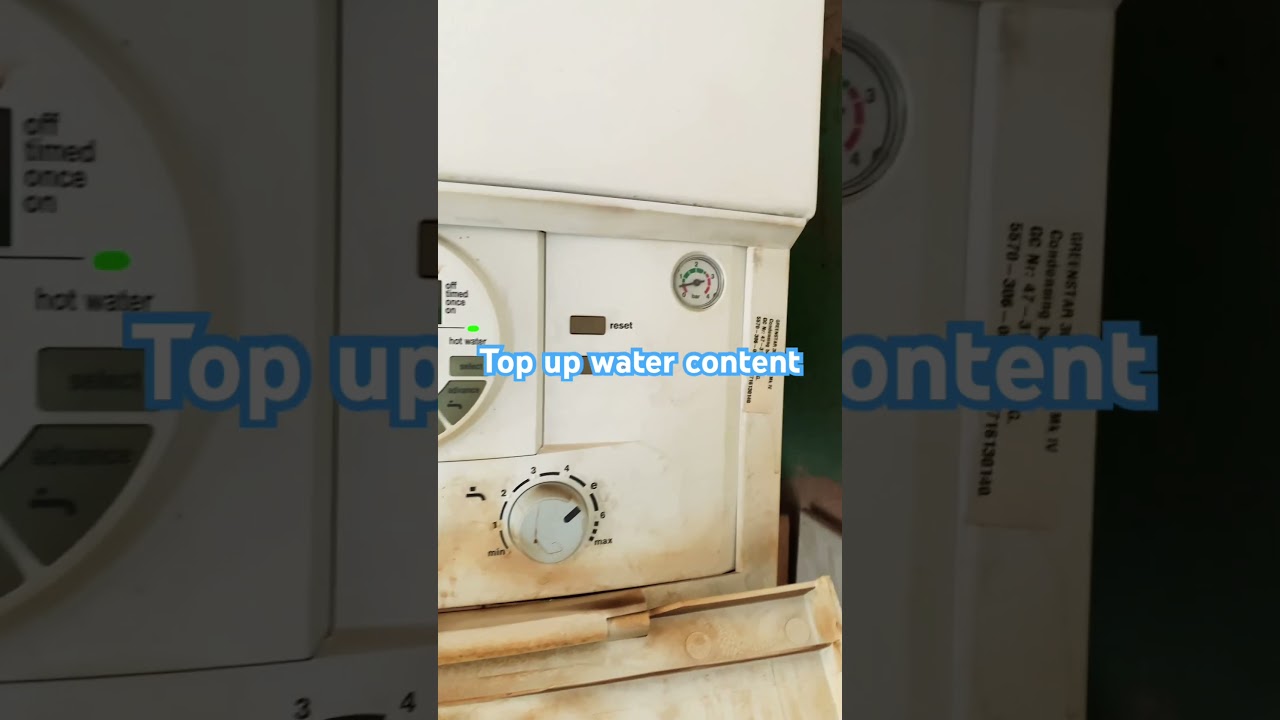 How to top up pressure on a Worchester Bosch greenstar combination boiler.